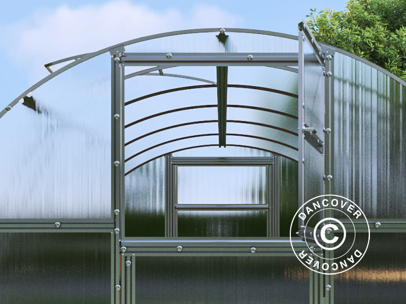 Greenhouse polycarbonate TITAN Arch 280, 30 m², 3x10 m, Silver
