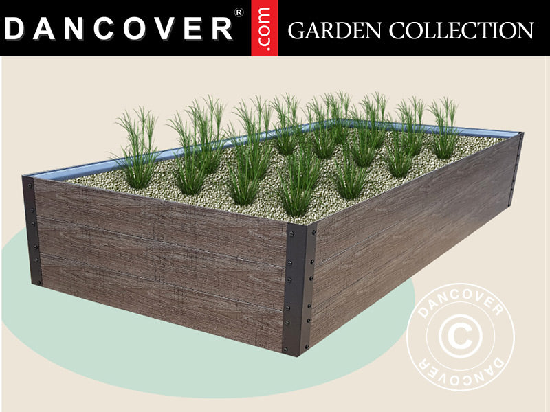 Raised Garden Bed, 0.75x1.5x0.3 m, Brown ONLY 1 PCS. LEFT