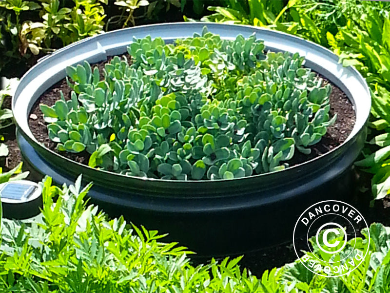 Round raised garden bed, Ø0.5x0.1 m, Silver