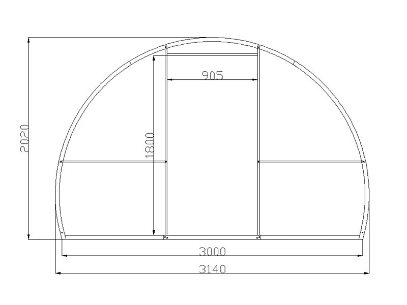 Greenhouse polycarbonate, Strong NOVA 12 m², 3x4 m, Silver