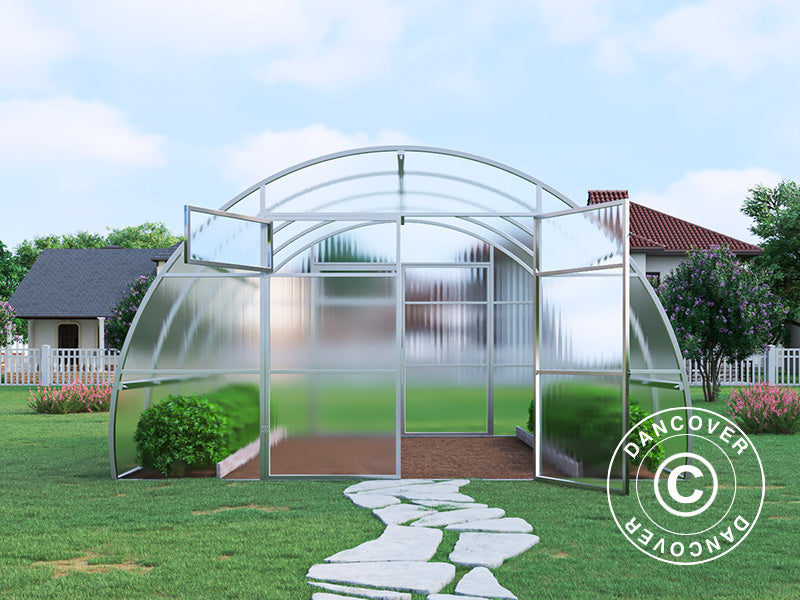 Greenhouse polycarbonate, Strong NOVA 16 m², 4x4 m, Silver