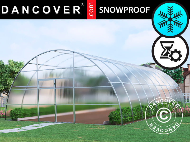Greenhouse polycarbonate, Strong NOVA 60 m², 6x10 m, Silver