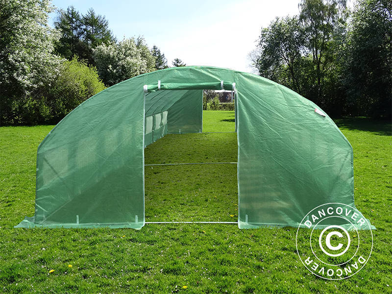 Polytunnel Greenhouse 4x10.6x2 m, 42.4 m², Green