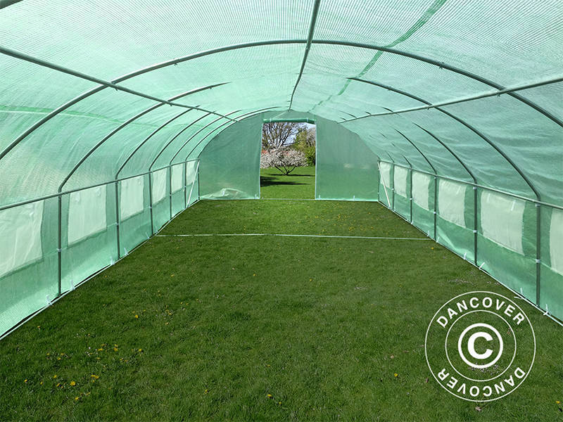 Polytunnel Greenhouse 4x10.6x2 m, 42.4 m², Green