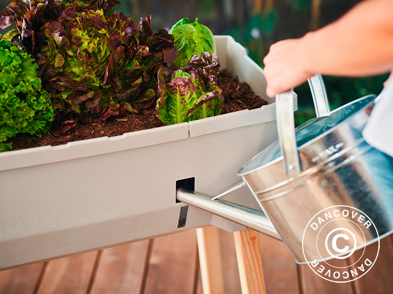 Raised bed, SAMMY SALAD, w/cover and water tank, Light Grey