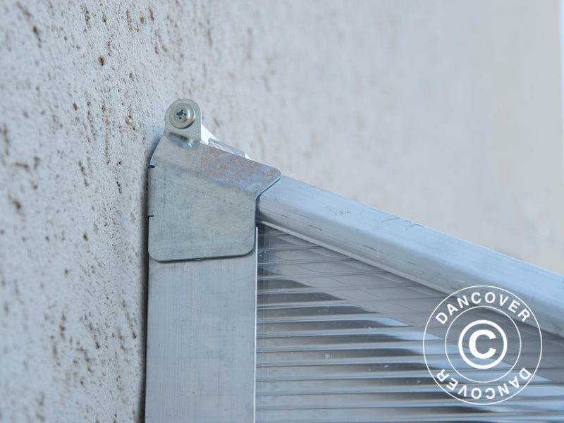 Lean-to Greenhouse Polycarbonate, 3.05 m², Palram/Canopia, 1.25x2.44x2.25 m, Silver