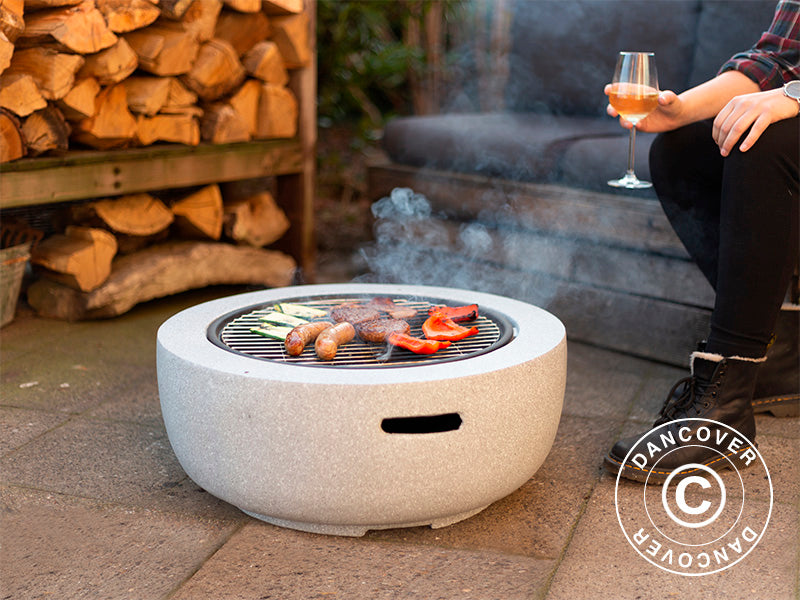 Fire bowl, Ø60x35 cm, Grey/Black