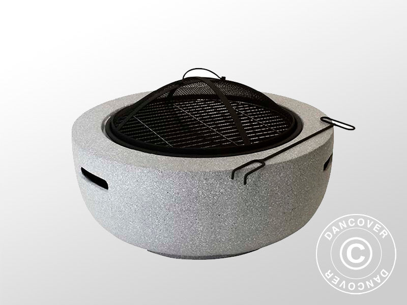 Fire bowl, Ø60x35 cm, Grey/Black