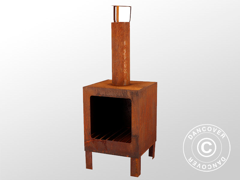 Outdoor fireplace, 38x38x108 cm, Rust