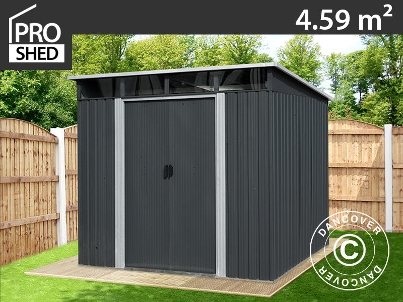 Garden shed w/Skylight, 2.38x1.93x2.03 m, 4.59 m², Anthracite/White