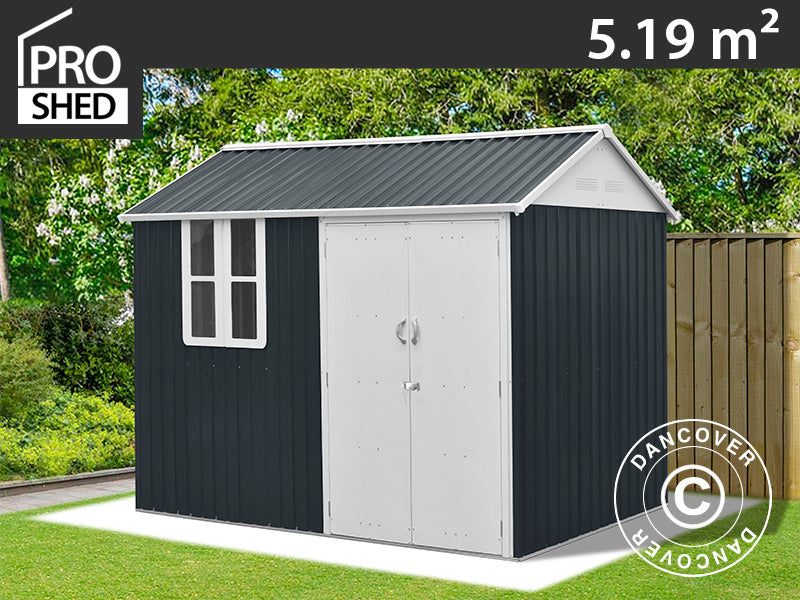 Garden shed, 3.02x1.72x2.29 m, 5.19 m², Anthracite/White
