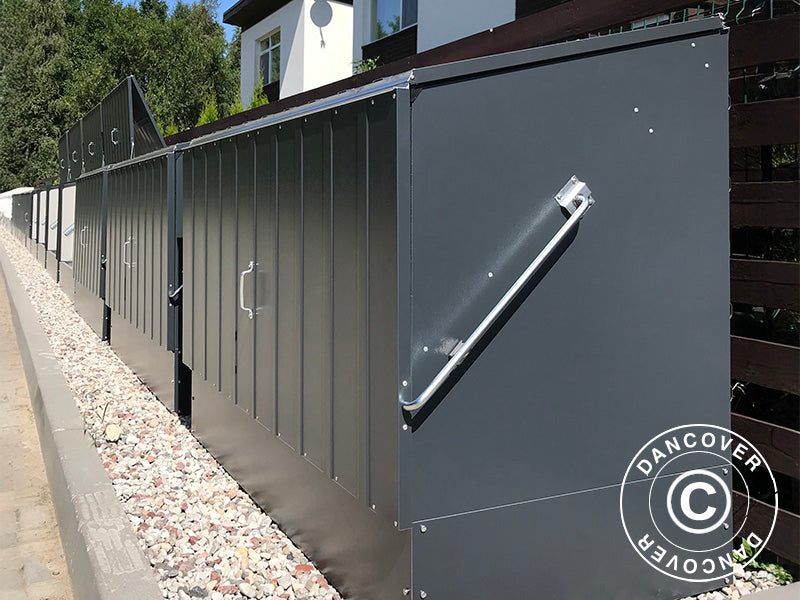 Bike storage, Bicycle Storage Box, Trimetals, 1.96x0.89x1.33 m, 1.74 m², Anthracite