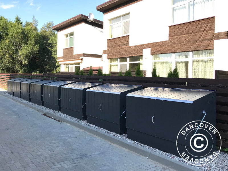 Bike storage, Bicycle Storage Box, Trimetals, 1.96x0.89x1.33 m, 1.74 m², Anthracite