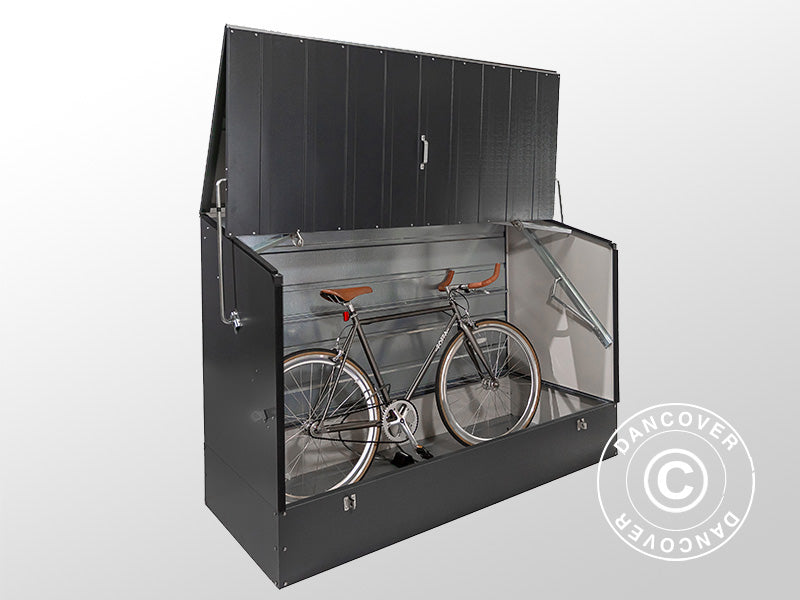 Bike storage, Protect-a-Cycle, Trimetals, 1.96x0.89x1.33 m, 1.74 m², Anthracite