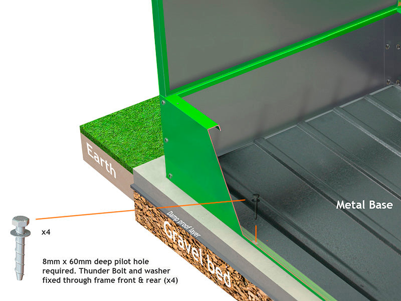 Bike storage, Protect-a-Cycle, Trimetals, 1.96x0.89x1.33 m, 1.74 m², Anthracite