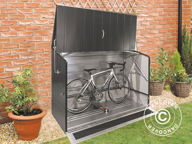 Bike storage w/ramp, Protect-a-Cycle, Trimetals, 1.96x0.89x1.33 m, 1.74 m², Anthracite
