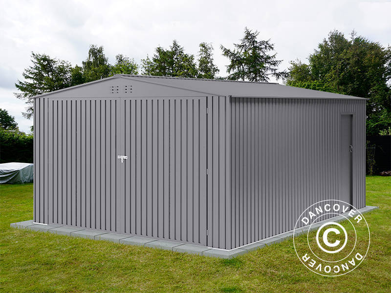 Metal garage 3.8x4.8x2.32 m, 18.24 m², ProShed®, Aluminium Grey