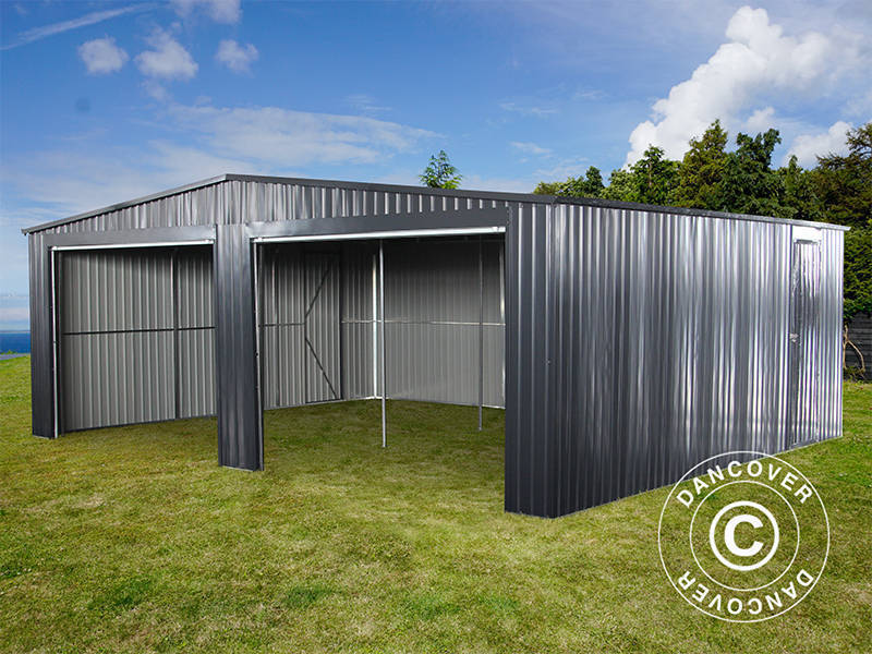 Metal garage double 6.37x5.13x2.41 m, 31.74 m², ProShed®, Anthracite