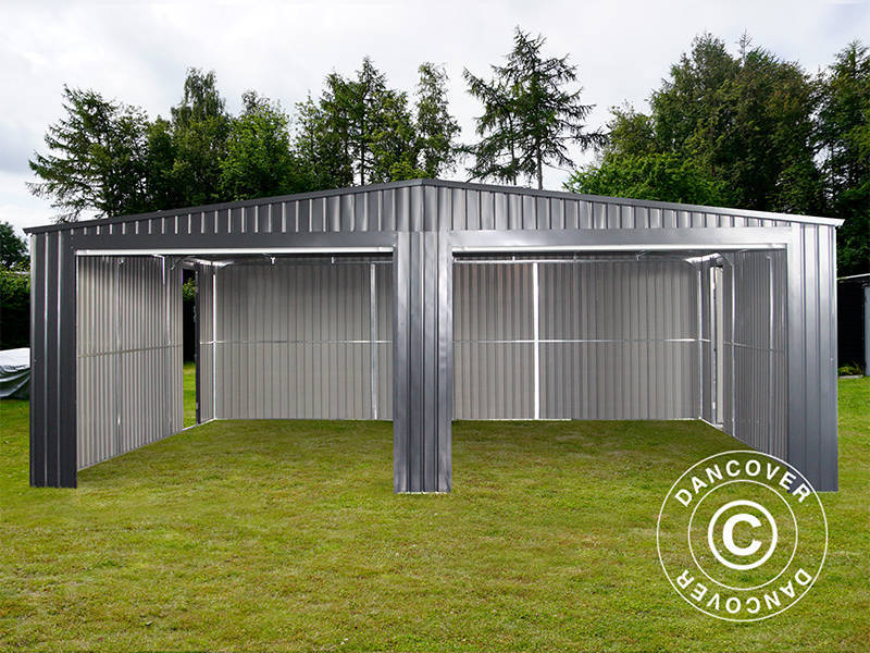 Metal garage double 6.37x5.13x2.41 m, 31.74 m², ProShed®, Anthracite