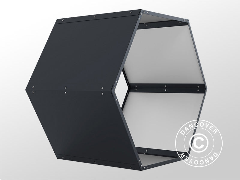 Wood Storage, raised Garden Bed, hexagonal, 93x60x80 cm, ProShed®, Anthracite