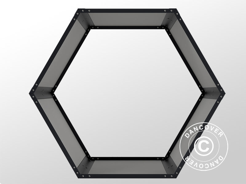 Wood Storage, raised Garden Bed, hexagonal, 93x60x80 cm, ProShed®, Anthracite