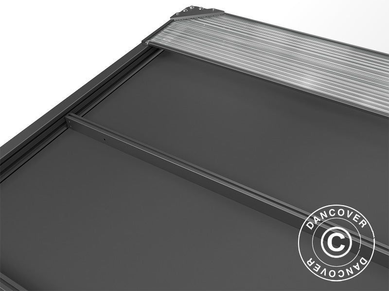 Pergola Gazebo San Fernando, 4x4m, Black/Dark Grey