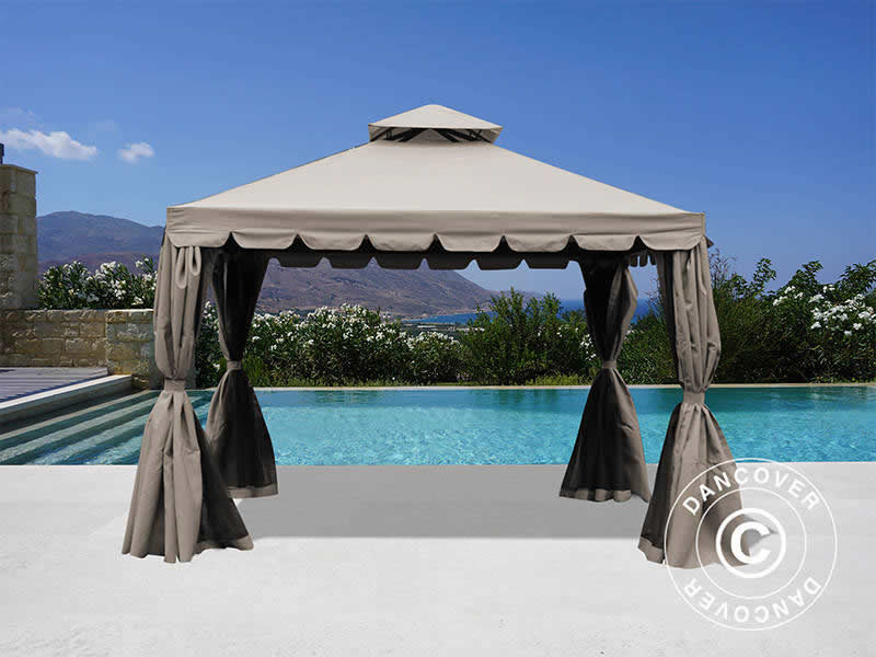 Gazebo Osiris 3x3 m, Dark beige