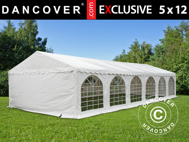 Marquee Exclusive 5x12 m PVC 900, White