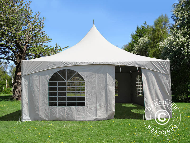 Pagoda Marquee PartyZone 6x6 m, PVC, White