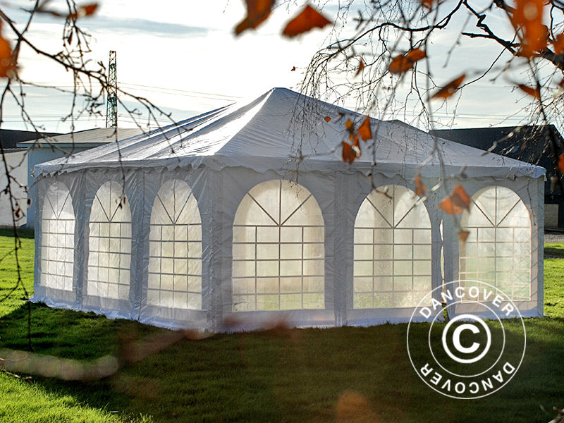Pagoda Marquee Exclusive 7x7 m PVC, White