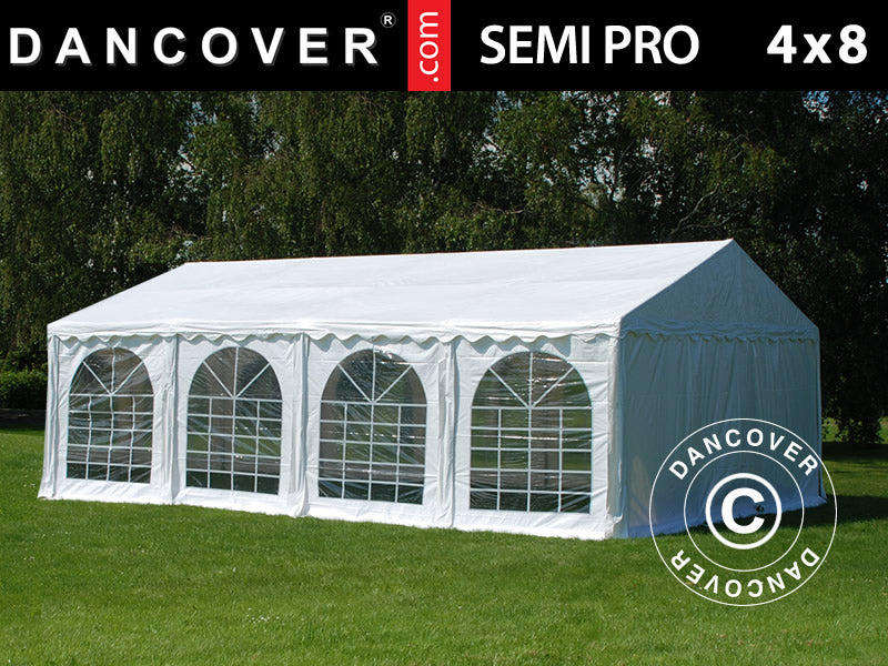 Marquee SEMI PRO Plus 4x8 m PVC 900, White