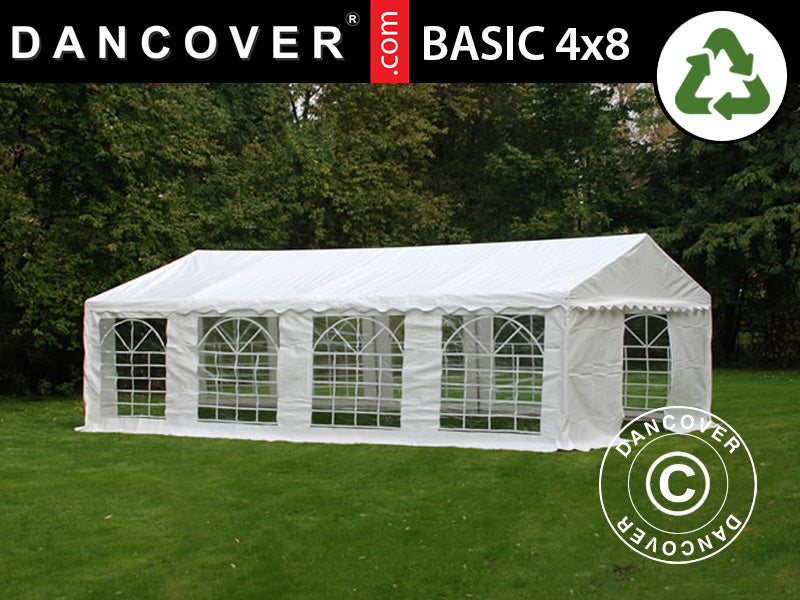 Marquee Basic 4x8 m PE 700, White