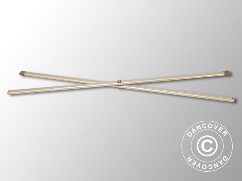 Complete scissor bar, 1.5 m, Black fitting