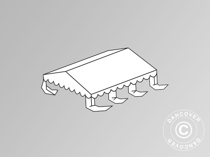 Roof cover for Marquee SEMI PRO Plus 3x6 m PVC, White