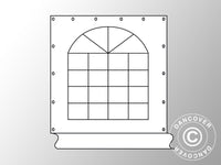 Sidewall with window for Pagoda Exclusive 2.5 m, PVC, White