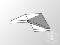 2m roof cover end section for Exclusive CombiTents®, 6x2m, PVC, White