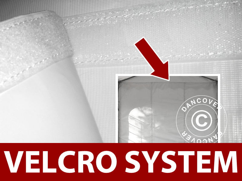 Endwall Semi Pro 6 m with narrow door, White