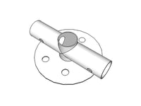 2-ways ground bar connector, Ø42 mm