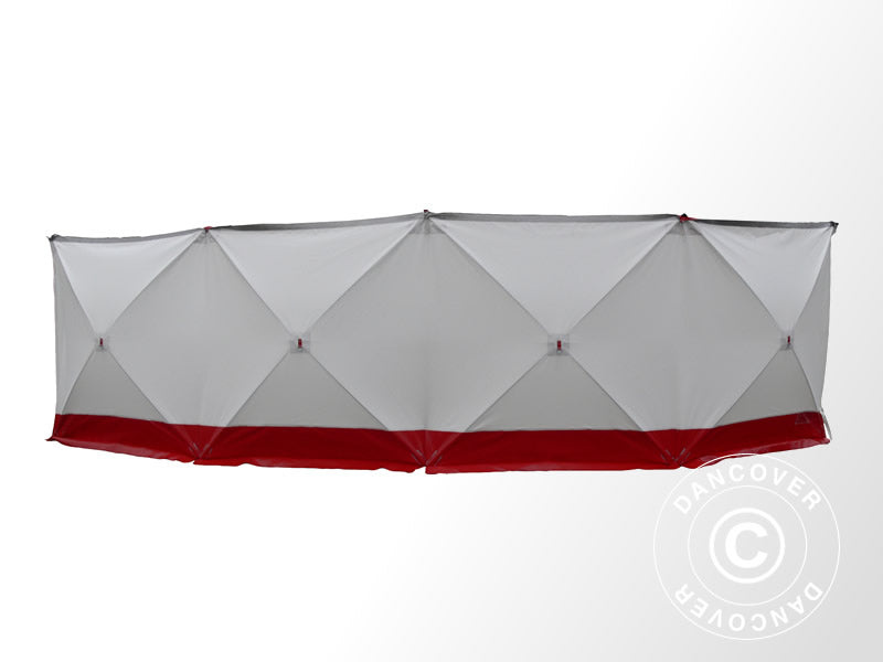 Safety Screen FleXshelter PRO, 7.2x1.8 m, White/Red