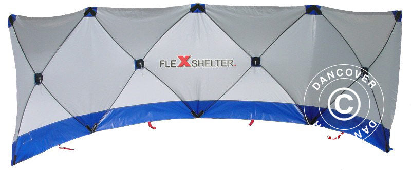 Safety Screen FleXshelter PRO, 7.2x1.8 m, White/Blue