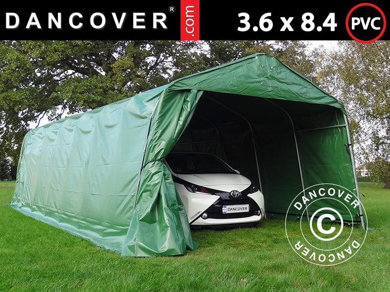Portable Garage PRO 3.6x8.4x2.68 m PVC, Green