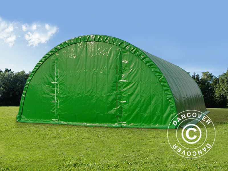 Arched Storage tent 9.15x20x4.5 m, PVC, Green