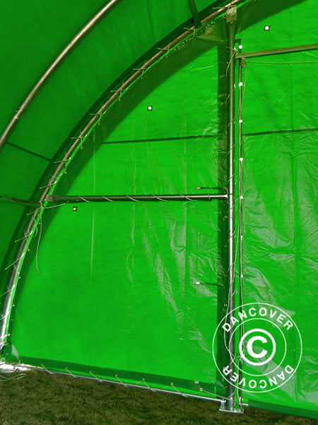 Arched Storage tent 9.15x20x4.5 m, PVC, Green