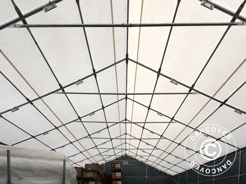 Storage shelter Titanium 7x14x2.5x4.2 m, White/Grey