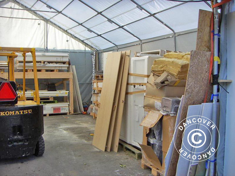 Storage shelter Titanium 7x7x2.5x4.2 m, White/Grey