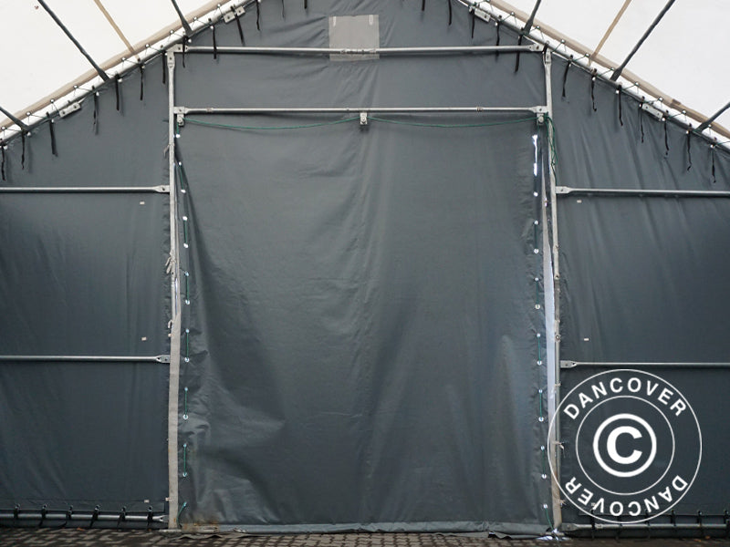 Storage shelter Titanium 8x18x3x5 m, White/Grey