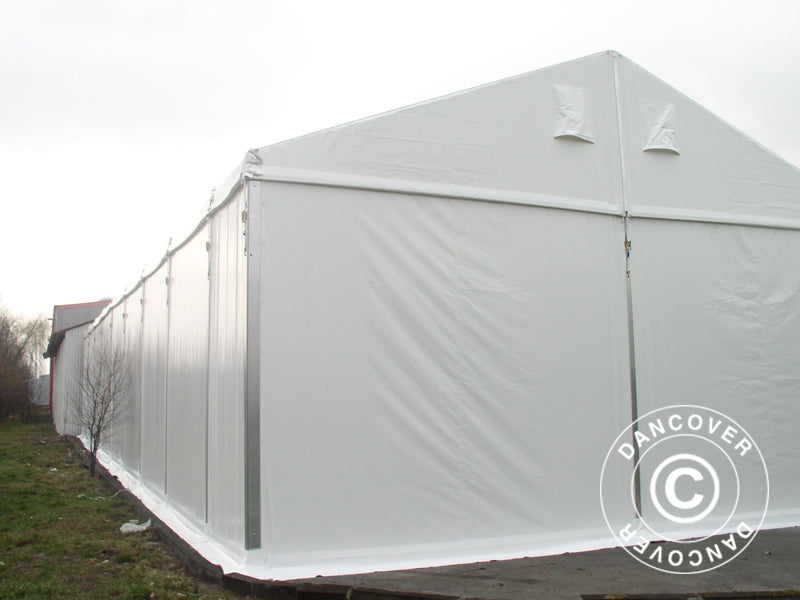 Industrial Storage Shelter Alu 20x50x9.04 m w/sliding gate, PVC, White