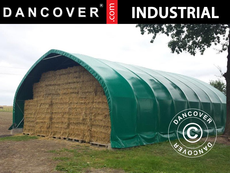 Storage shelter, arched tent 9x15x4.42, PVC, Green