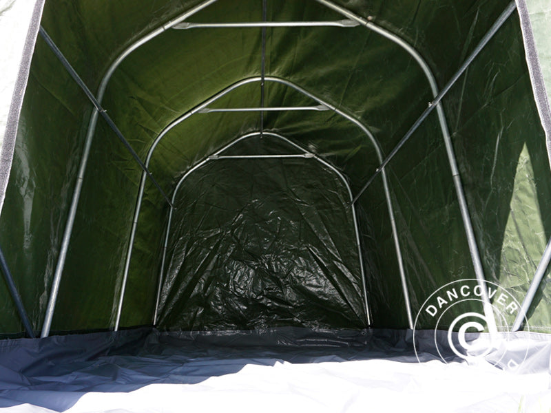 Storage tent PRO 2x3x2 m PE, with ground cover, Green/Grey
