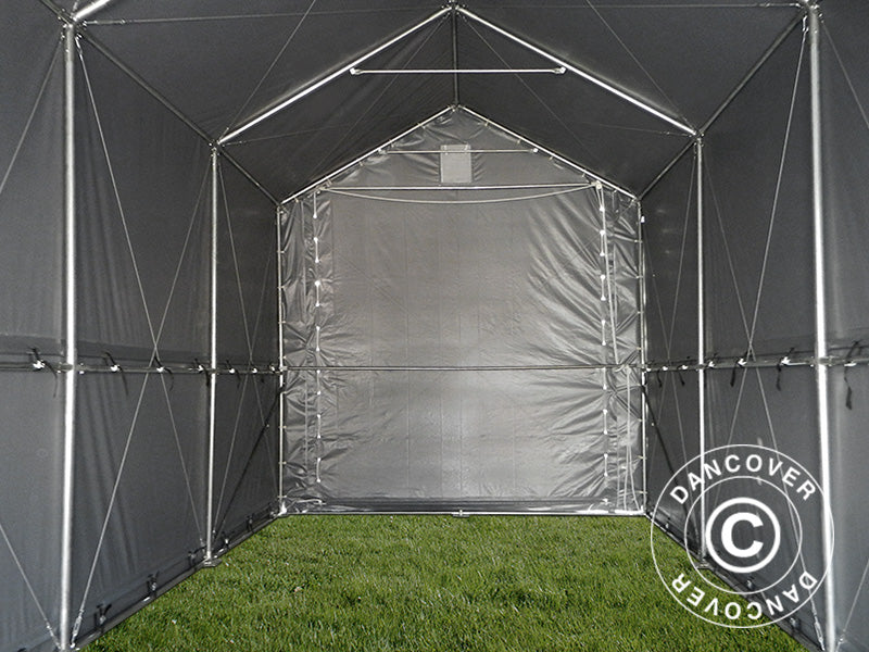 Storage shelter PRO XL 3.5x10x3.3x3.94 m, PVC, Grey